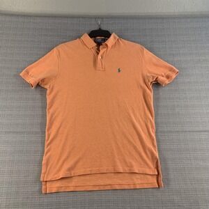 Polo Ralph Lauren Polo Shirt Mens Medium Orange Short Sleeve Embroidered Pony